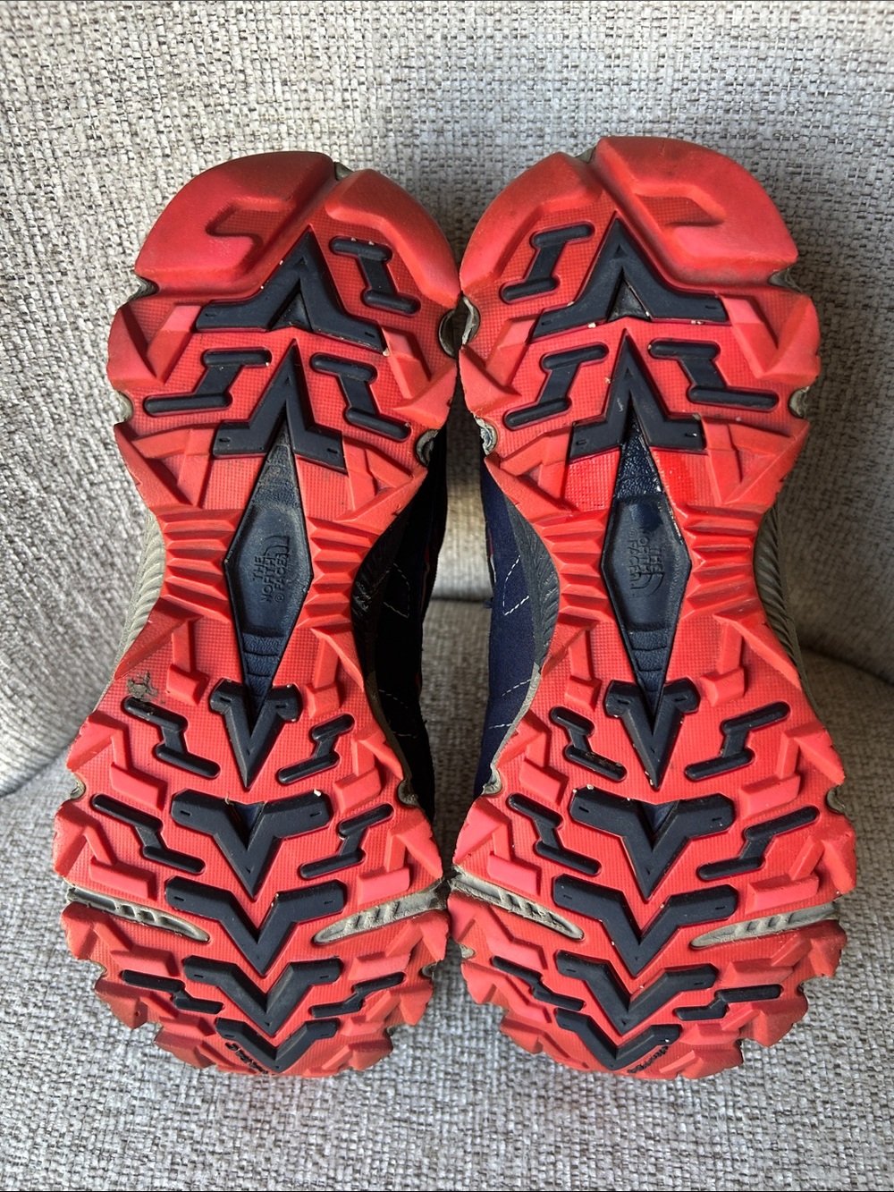 The North Face Goretex Navy & Red Hiking Shoes - Picture 5 of 9